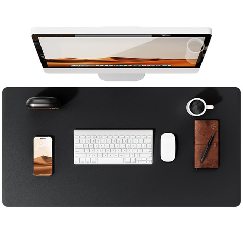 Desk pad for mouse and keyboard Anti-slip protective mat XL 80x40 cm Alogy Black