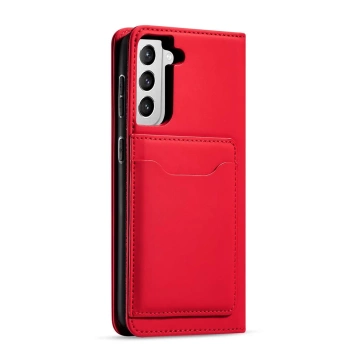 Pouzdro na magnetické karty pro Samsung Galaxy S22 (S22 Plus) Pouch Wallet Card Holder Red