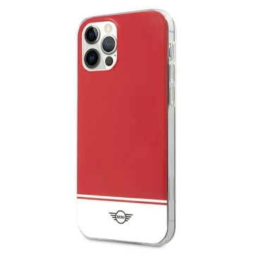 Pevné puzdro na telefón Stripe Collection pre iPhone 12 Pro Max červené/červené