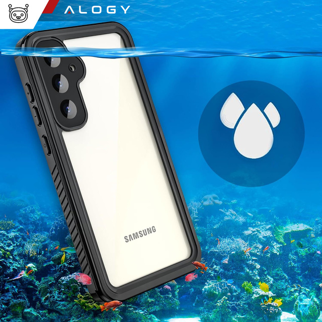 Case for Samsung Galaxy S23 FE Armored 360 case waterproof Armor IP68 Alogy black