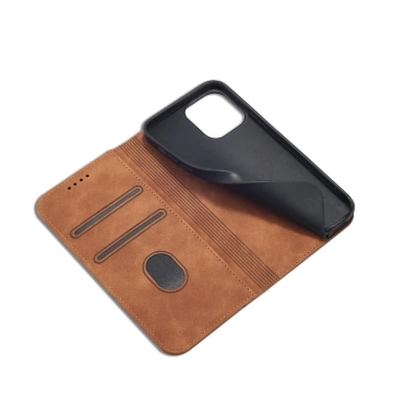 Magnet Fancy Case case for iPhone 13 Pro Max cover wallet for cards stand brown