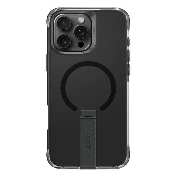 Etui UNIQ Eleva з вертикальною підставкою для iPhone 16 Pro Max 6.9" Czarny/Carbon Black