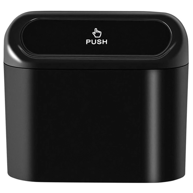 Car Trash Can Organizer Mini Small Portable Garbage Can for Car Home Car Alogy Black