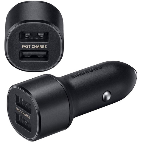 Original Samsung EP-L1100NBEGWW 2x USB Car Charger Black