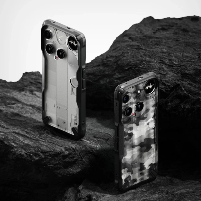 Etui Ringke Fusion X Camo Black do Nothing Phone 3, pancerne