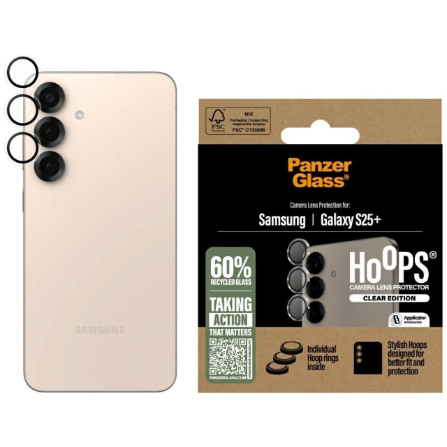 Захисне скло PanzerGlass Hoops для об'єктива камери Samsung Galaxy S25 Plus