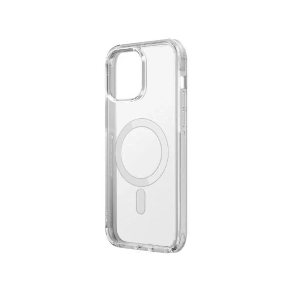 UNIQ Combat Case pre iPhone 14 Pro 6,1" Magclick Charging transparentné/holubičí saténové číre