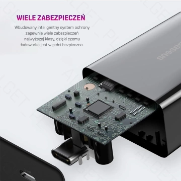 BASEUS Mini USB-C PD nabíjačka 20W čierna