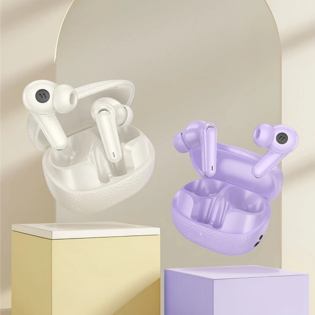 Зарядний чохол для бездротових Bluetooth-навушники HOCO TWS EQ23 білого кольору