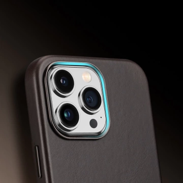 Чохол Dux Ducis Naples для iPhone 14 Pro Max Leather Cover (сумісний з MagSafe) темно-коричневий