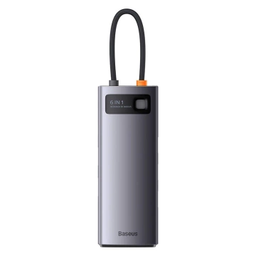 Hub 6w1 Baseus StarJoy Serie, USB-C für HDMI 3 x USB 3.0 USB-C PD RJ45