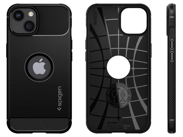 Kryt Spigen Rugged Armor pro Apple iPhone 13 Matte Black Glass