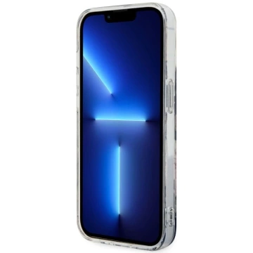Sada na telefon Guess GUHMP14LHCFWSK pro Apple iPhone 14 Pro 6,1" černý/černý pevný obal Flower MagSafe