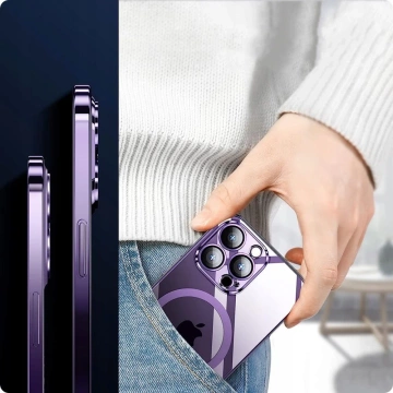 Puzdro Ring MagShine MagSafe pre iPhone 14 Pro Max Purple