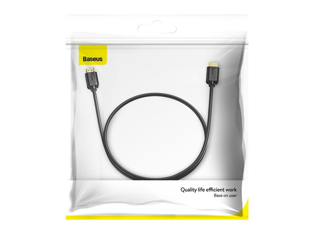 Kábel Baseus HDMI 2.0, 4K 60 Hz, 3D, HDR, 18 Gbps, 1 m čierny