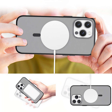 Alogy MagMat Matte Phone Case for MagSafe Protective Cover для Apple iPhone 14 Pro Max Чорне скло