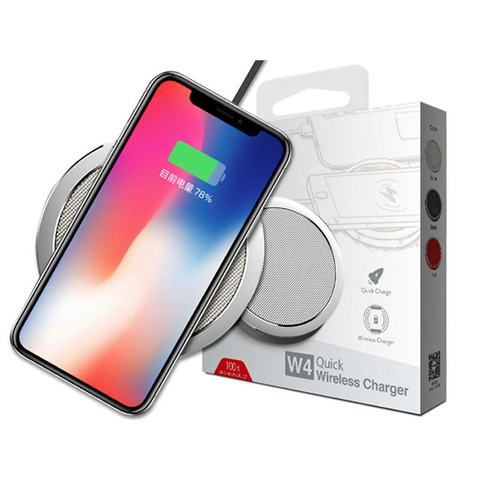 Qi Rock w4 quick charger silver induction charger