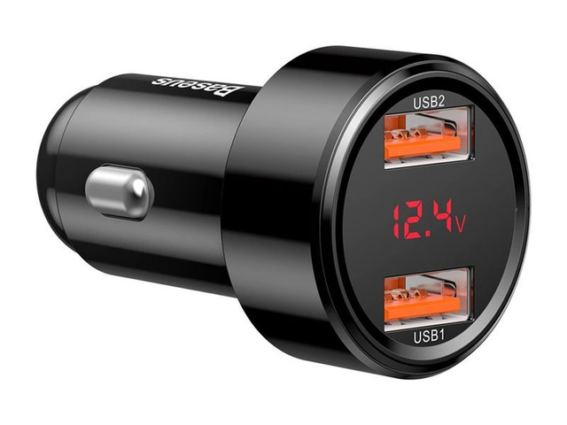 Baseus car charger 2x USB Quick Charge QC 3.0 45W 6A Black