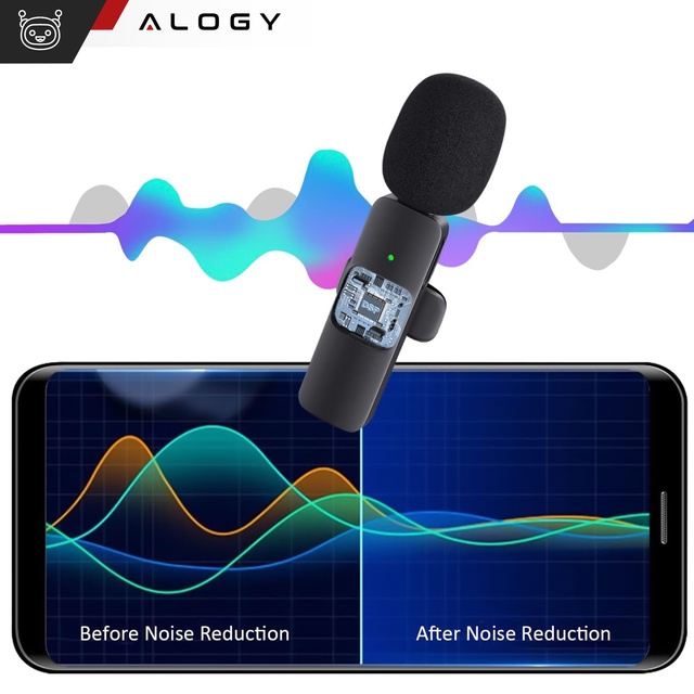 2x Alogy Lightning Wireless Lavalier Microphone for Apple iPhone iPad Small Microphones Two-Microphone Set