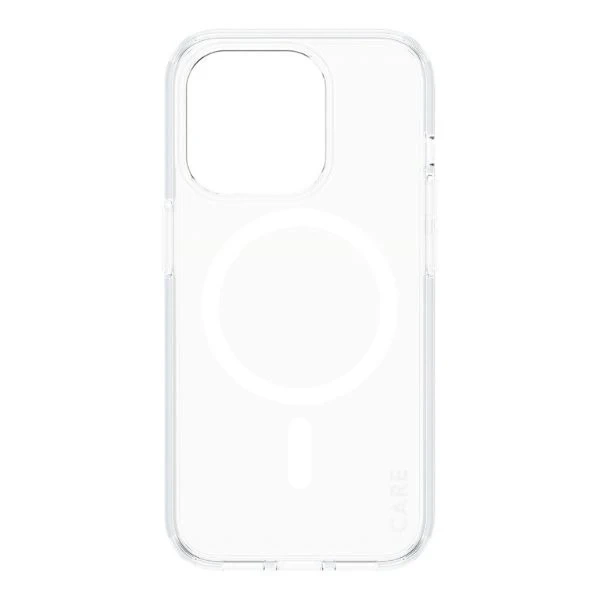 iPhone 15 Pro CARE by PanzerGlass Urban Combat Case MagSafe Clear mit weißen Magneten