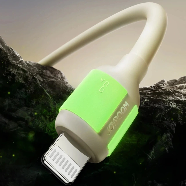 Кабель Joyroom S-A53 3A USB-A на Lightning 1,2 м, флуоресцентний бежевий