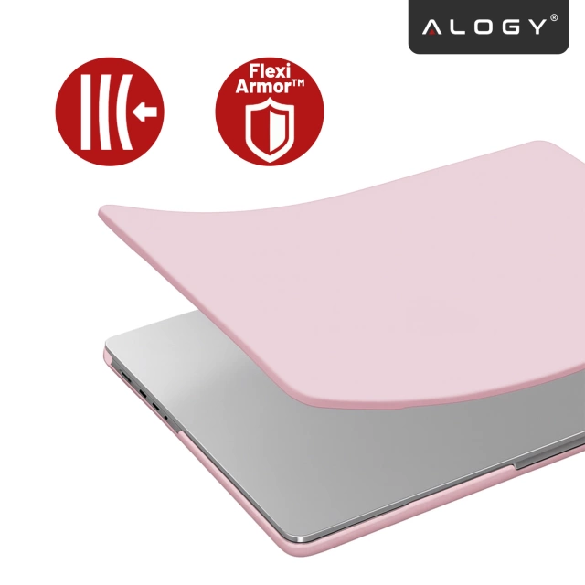 Etui do Apple Macbook Pro 16 2021-2025 (M1/M2/M3/M4) – elastyczna, matowa obudowa ochronna, lekka i odporna – Alogy AirGuard™ Różowy