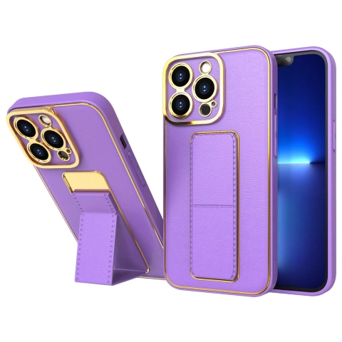 Nové puzdro Kickstand Case pre iPhone 13 Pro Max so stojanom fialové
