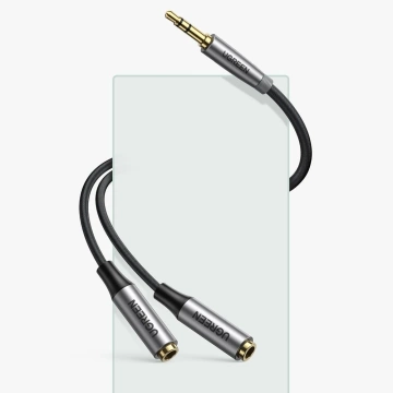 UGREEN kabel AUX prodlužovací kabel 3,5 mm mini jack 0,2 m černý (AV191 50253)