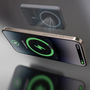 Powerbank Dudao K28 10000mAh 22.5W MagSafe Podstawka Srebrny