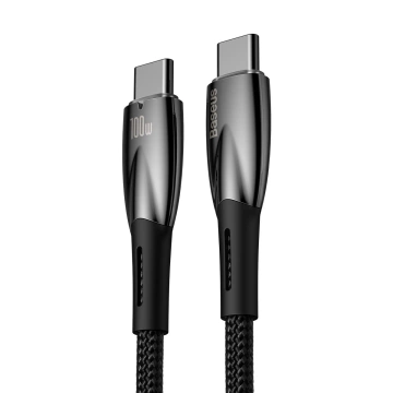 Baseus Glimmer Series Fast Charging Cable USB-C 480Mbps PD 100W 1m Black