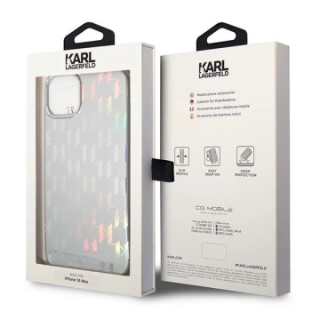 Etui Karl Lagerfeld KLHCP14MLGMMSV3 pro iPhone 14 Plus 6,7" pevný obal Monogram Iridescent