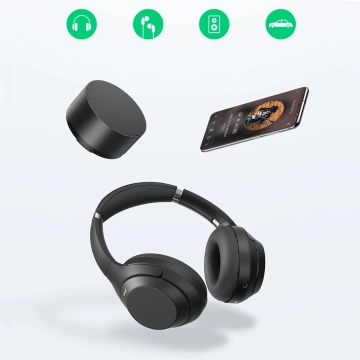 Adapter Ugreen AV154 USB-C do mini jack 3.5 mm Audio 90° Szary