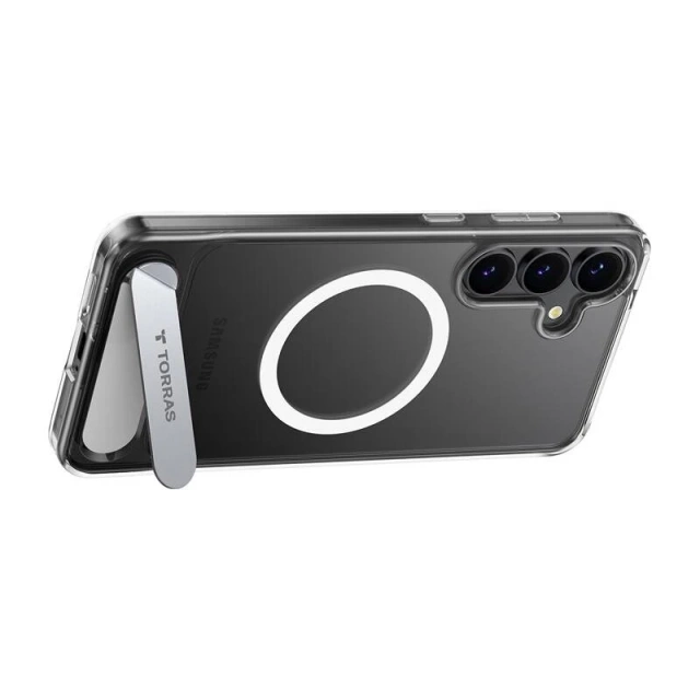 Pouzdro pro Samsung Galaxy S25 průhledné, řada Torras Pstand