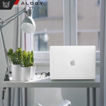 Protective Case for Apple Macbook Air 15 M2/M3/M4 2023/2024/2025 Alogy AirGuard™ Flexible Case Matte Transparent White