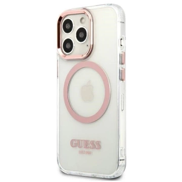 Etui Guess GUHMP13LHTRMP pro iPhone 13 Pro / 13 6,1" pevný obal Metal Outline Magsafe