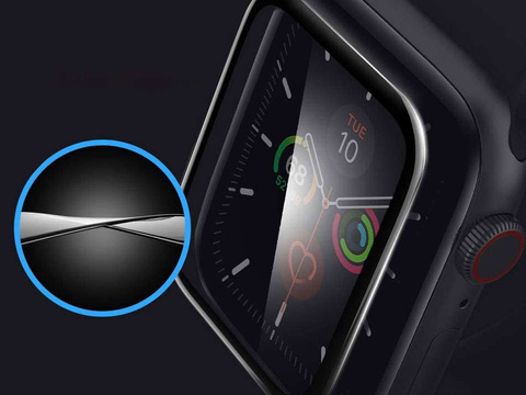 Hybrid glass x2 Spigen ProFlex Ex Fit for Apple Watch 4/5/6/SE 44mm Black