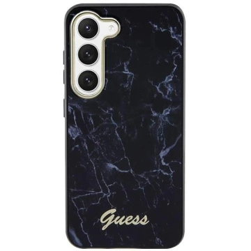 Etui Guess GUHCS23MPCUMAK do Samsung Galaxy S23 Plus S916 čierne/čierne pevné puzdro Marble