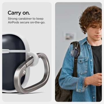 Чохол для Apple AirPods 4 Spigen Classic C1 Graphite Carabiner