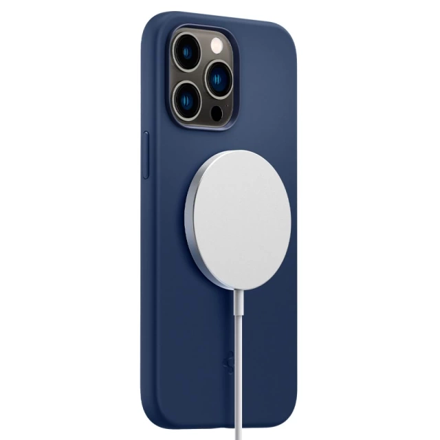 Etui Spigen Silicone Fit Mag MagSafe для Apple iPhone 14 Pro Navy Blue