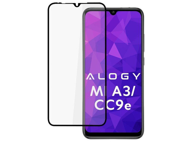 Alogy Glass Full Glue case friendly for Xiaomi Mi A3/ CC9e Black