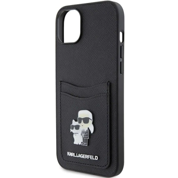Etui Karl Lagerfeld KLHCP15SSAPKCNPK für iPhone 15 6,1" czarny/schwarz Hardcase Saffiano Cardslot Karl