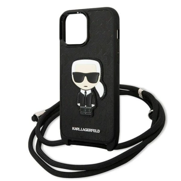 Etui Karl Lagerfeld KLHCP13XCMNIPK для iPhone 13 Pro Max 6,7" Hardcase Leather Monogram Patch and Cord Iconik