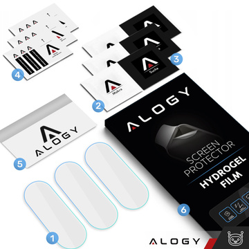 3x Alogy Hydrogel Hydrogel Protective Film for [brand] [model] smartwatch