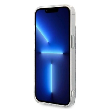 Zestaw Guess GUBPP14SH4EACSB Case Charger iPhone 14 6,1" niebieski/синій жорсткий чохол 4G Print MagSafe