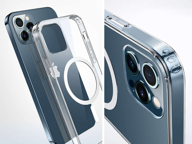 Ультратонкий броньований чохол Alogy для зарядних пристроїв Qi для iPhone 12 / Pro Transparent Qi Charger