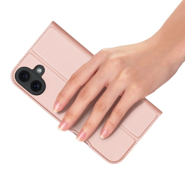 Захисний чохол Dux Ducis Skin Pro рожевого кольору з відкидною кришкою для iPhone 16