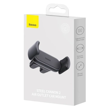 Baseus Steel Cannon 2 držiak do auta (čierny)