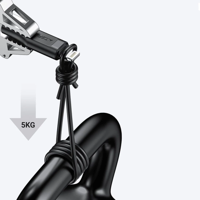 Acefast Kabel MFI USB Typ C - Lightning 1,2m, 30W, 3A schwarz (C3-01 schwarz)