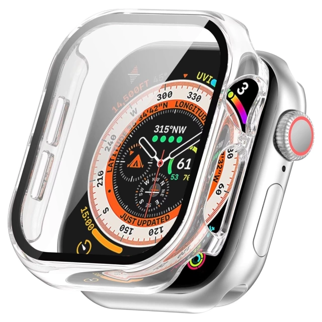 Alogy Protector Case 2-in-1 Protective Case with Glass for Apple Watch 10 46mm Transparent