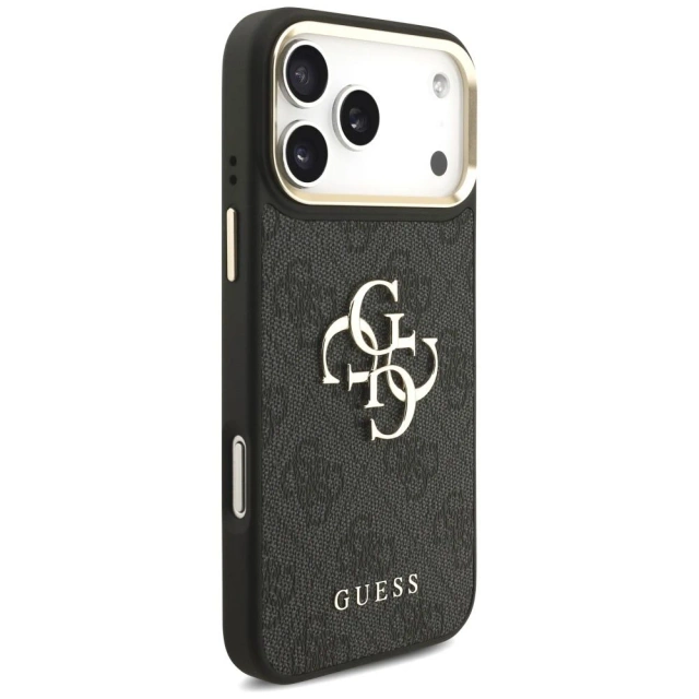 Etui Guess 4G Big Classic Logo Big Strap Metal Buttons do iPhone 17 Pro Max Czarny